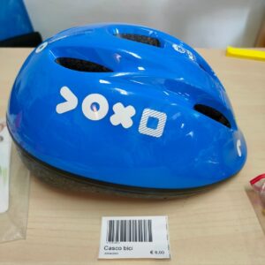 casco bici blu